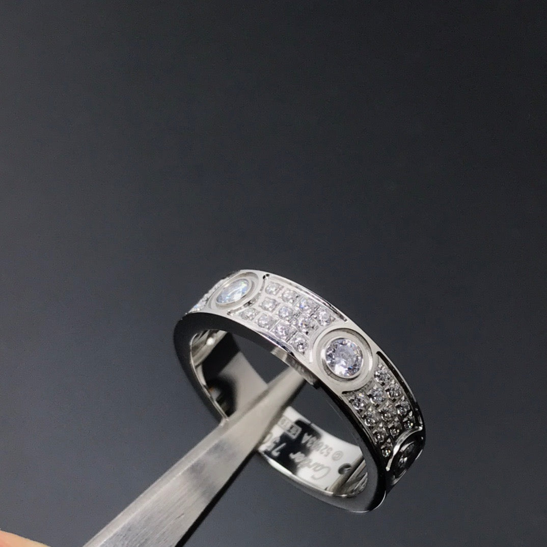 Gold Diamond Love Ring