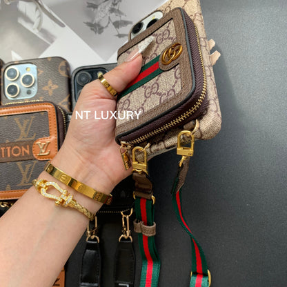 Einzigartige Handtaschen-Handyhülle mit Streifen (3er-Set)