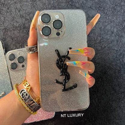 Glitter Shiny Yes Girl Phone Case For iPhone