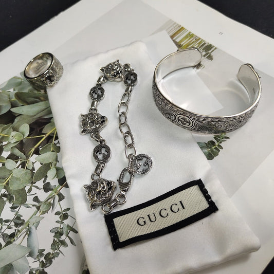 Good Silver Design Ring & Bracelet & Chain