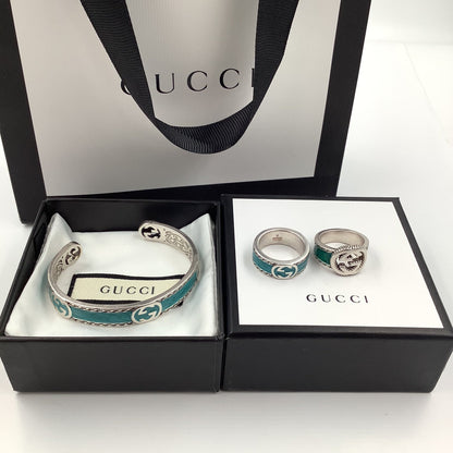 Bague et Bracelet Bleu-Vert