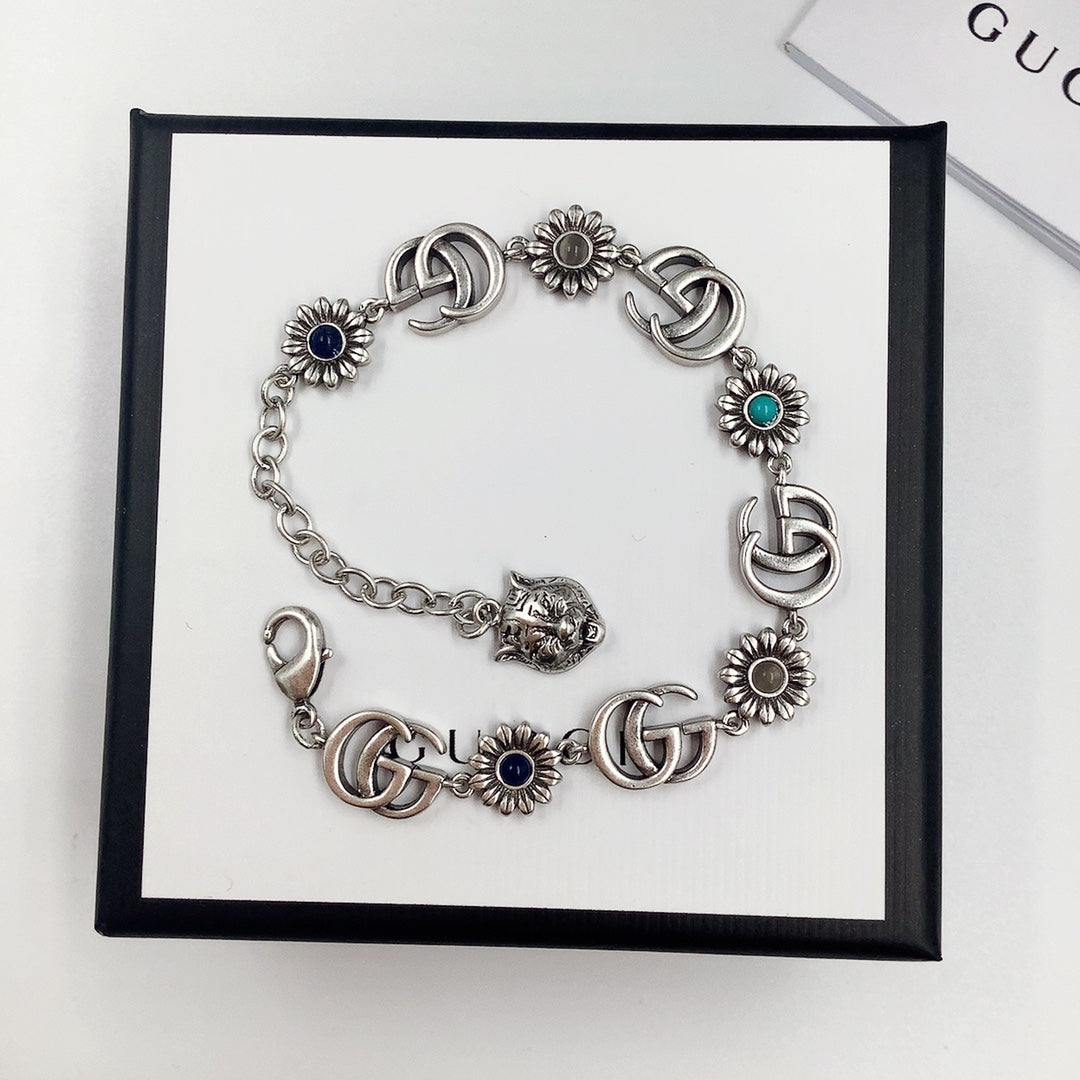 Good Daisy Design Earrings & Bracelet & Necklace 5 Set