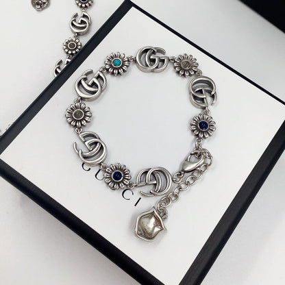 Bon Daisy Design Boucles d'oreilles & Bracelet & Collier Ensemble de 5