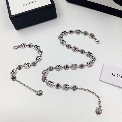 Bon Daisy Design Boucles d'oreilles & Bracelet & Collier Ensemble de 5