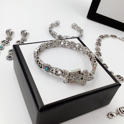 Bon Daisy Design Boucles d'oreilles & Bracelet & Collier Ensemble de 5