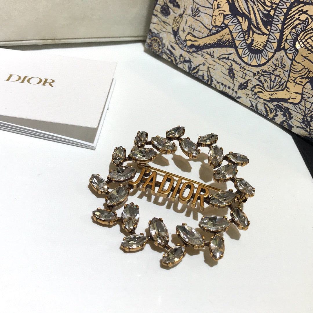 Wheat Shape Dove Girl Brooch