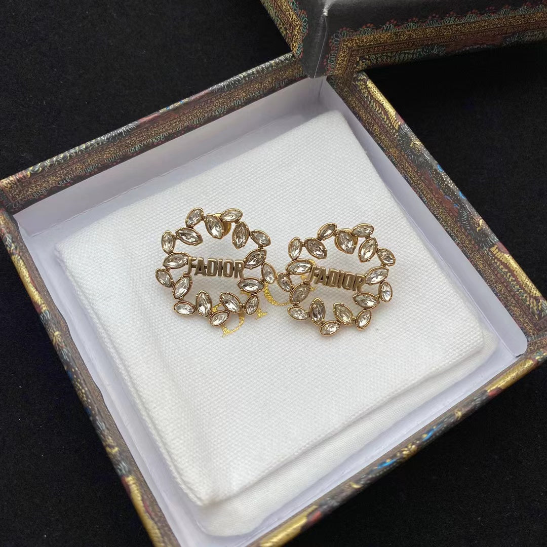 Wheat Shape Dove Girl Earring