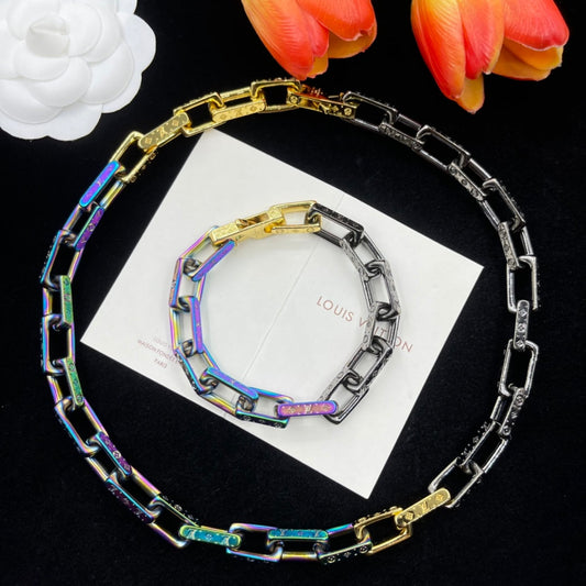 Laser Love Design Bracelet & Necklace
