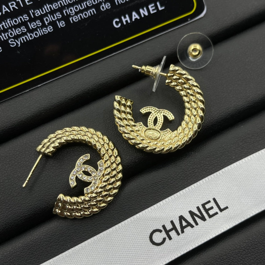 Circle Hoop Gold Earrings