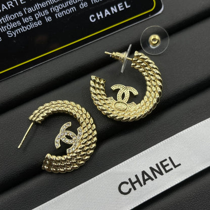 Kreisring-Ohrringe Gold