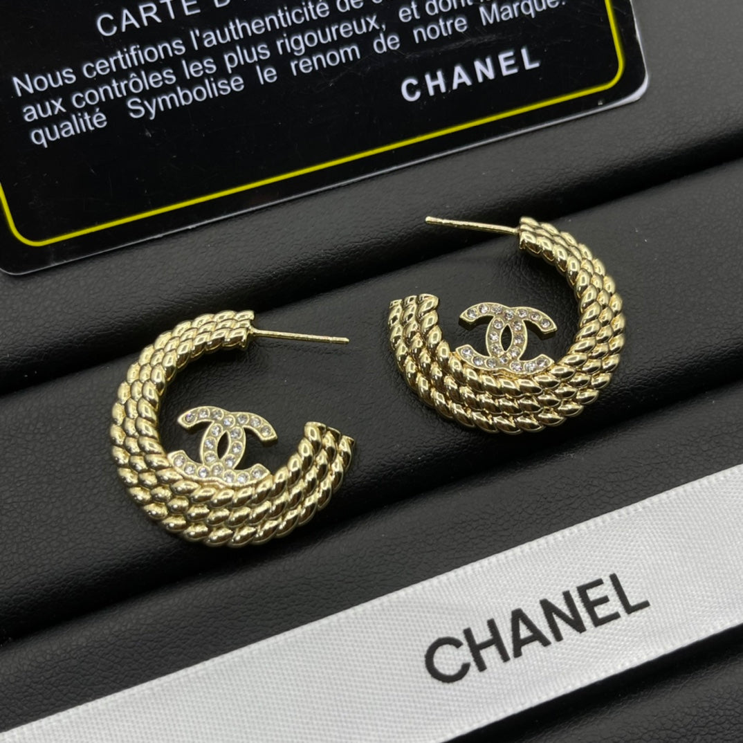 Circle Hoop Gold Earrings