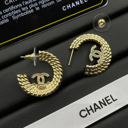Kreisring-Ohrringe Gold