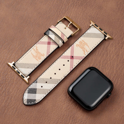 Bracelet en cuir classique fait main pour Apple Watch