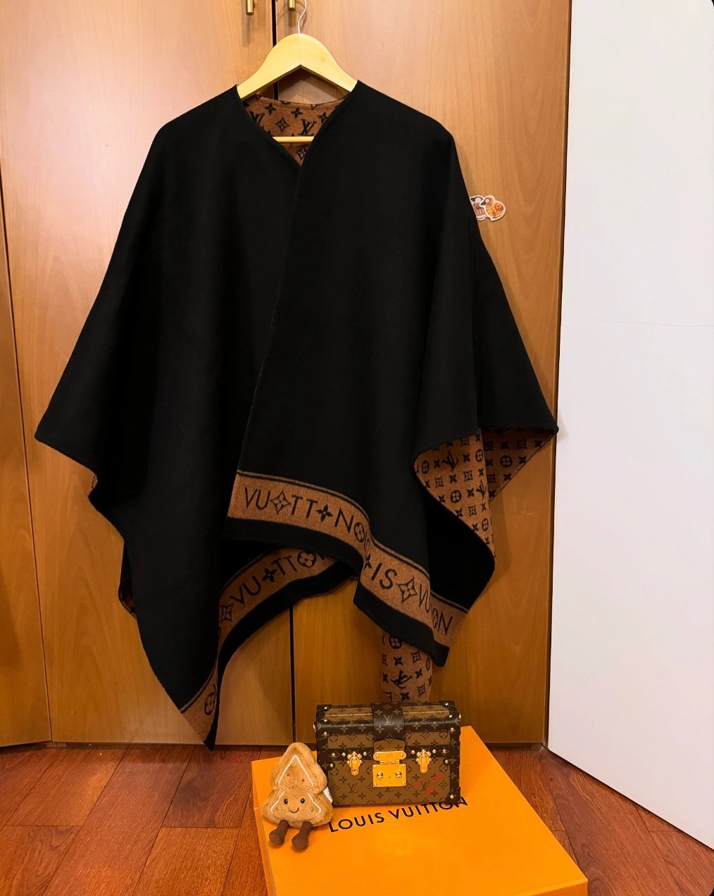 Floral Love Long Cashmere Scarf Cloak
