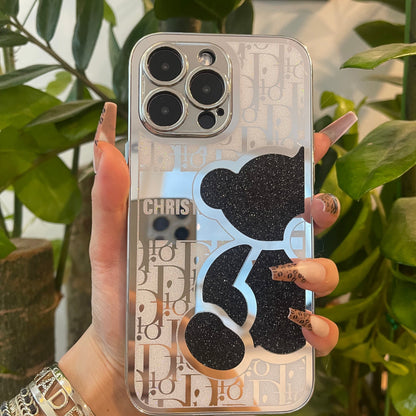 Coque de téléphone Ours Miroir - *UNE FOIS REÇUE, RETIRER LA COUCHE DE PLASTIQUE*
