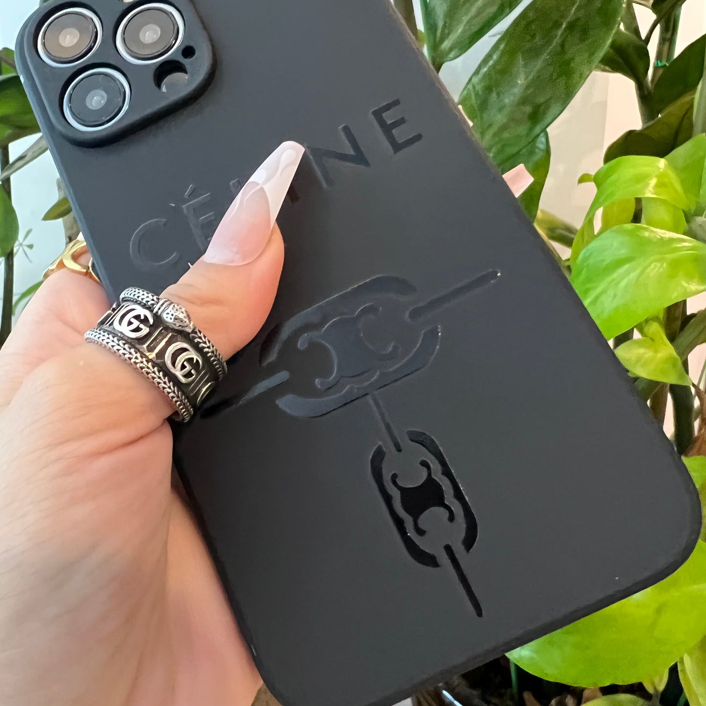 Black Trendy Phone Case ( Big CE )