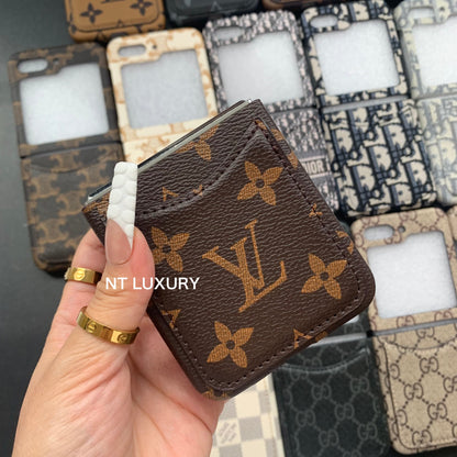 Vintage Floral Case For Z-Flip Series with Pocket (Brown Love)