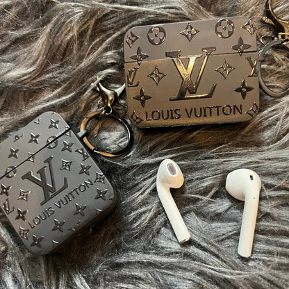 Schwarze trendige Airpods Hülle (Big Love)