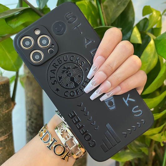 Coque de téléphone noire tendance (Star Smile)