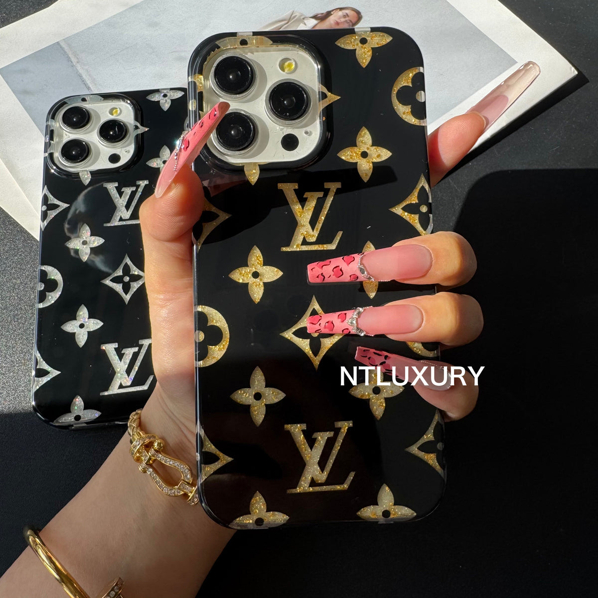 Golden Silver Love iPhone Case
