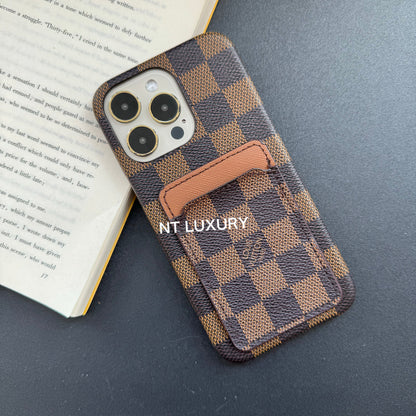 Étui de téléphone vintage motif floral avec portefeuille