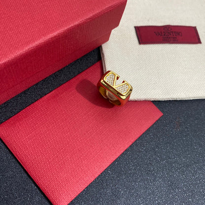 Bague ouverte ajustable en or et diamants pour femme