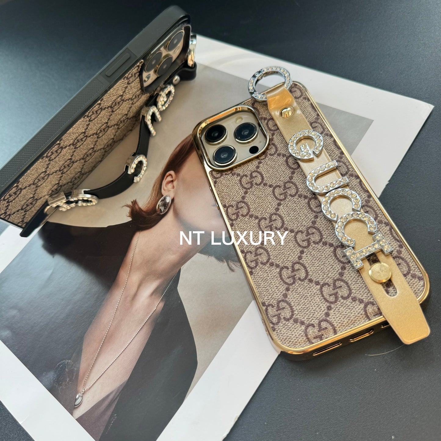 Étui de téléphone à paillettes pour ceinture