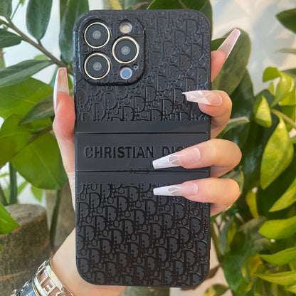 Coque de téléphone noire tendance (petit D pour Noir & Blanc)