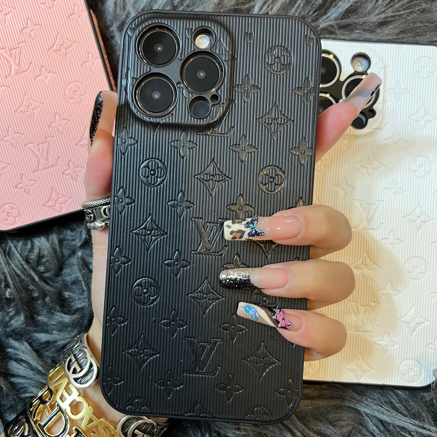 Coque de téléphone Colorful Love avec protection de caméra