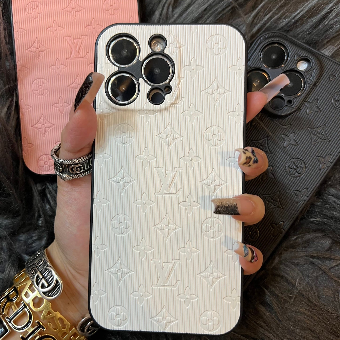 Coque de téléphone Colorful Love avec protection de caméra