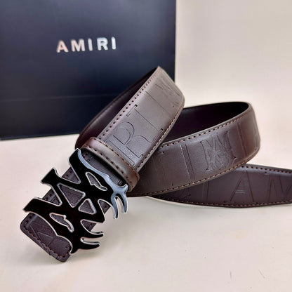Classic AM Belt (Black & Silver Buckle)