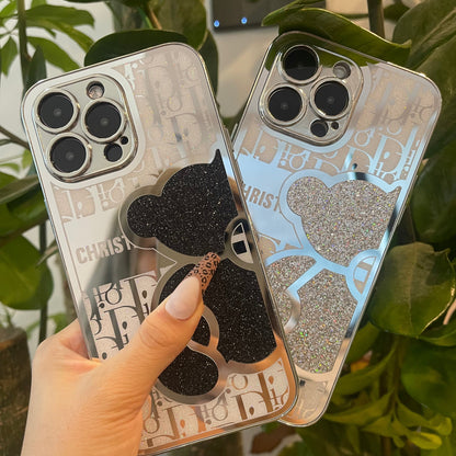 Coque de téléphone Ours Miroir - *UNE FOIS REÇUE, RETIRER LA COUCHE DE PLASTIQUE*