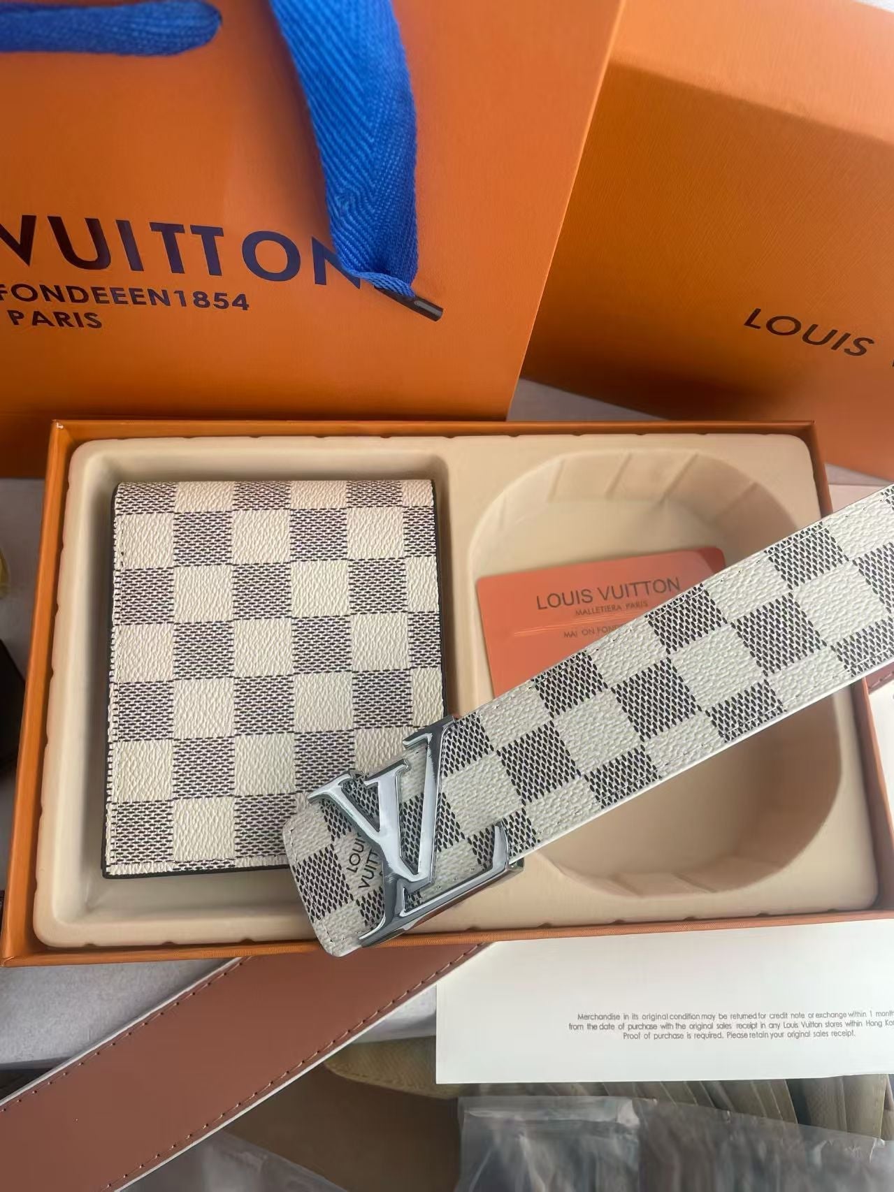 2 ensembles de ceinture et portefeuille avec boucle en cœur avec emballage