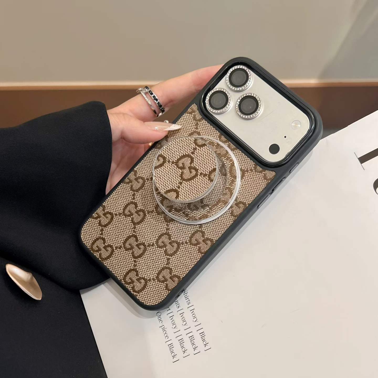 Denim Good Girl Magsafe Phone Case With Magsafe Holder