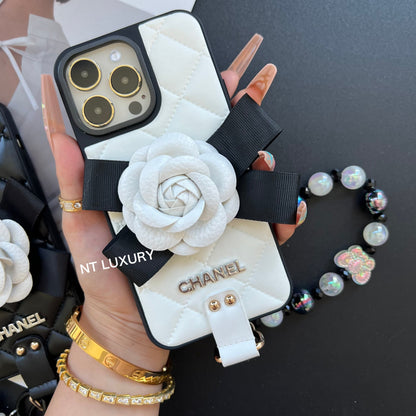 Coque de téléphone fille "Flower Deco" avec chaîne