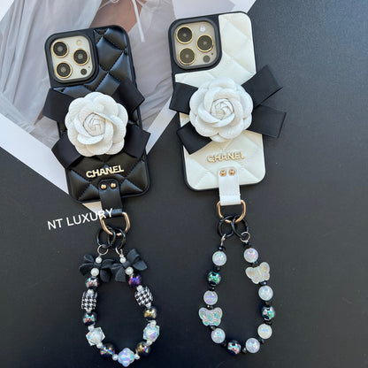 Coque de téléphone fille "Flower Deco" avec chaîne