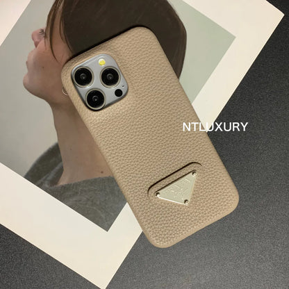Litchi Pattern Phone Case for iPhone (12 Colors)