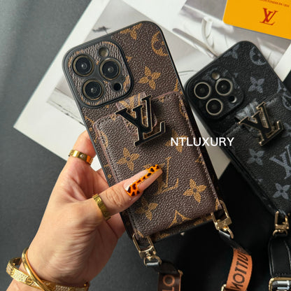 Coque de Téléphone Catch Love pour iPhone avec Portefeuille et Bande (Ensemble de 3)