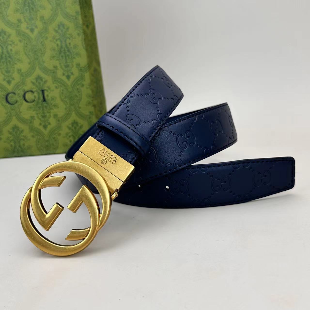 Circle Design Good Belt (Blue)