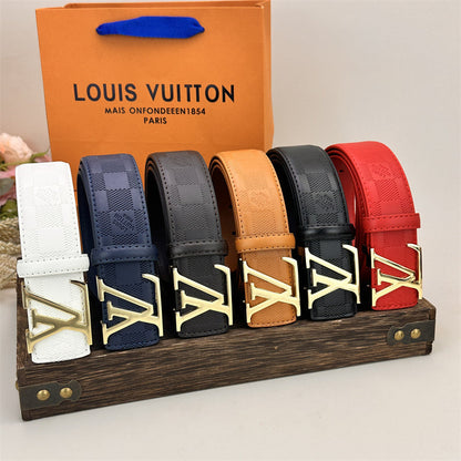 Ceinture classique de couleur (boucle dorée)