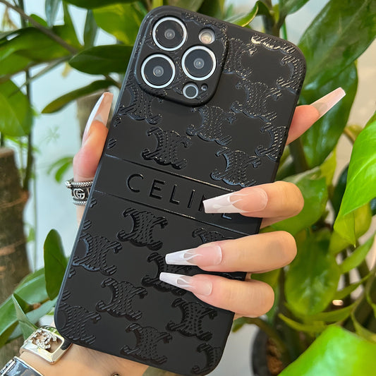 Coque de téléphone noire tendance (CL moyen)