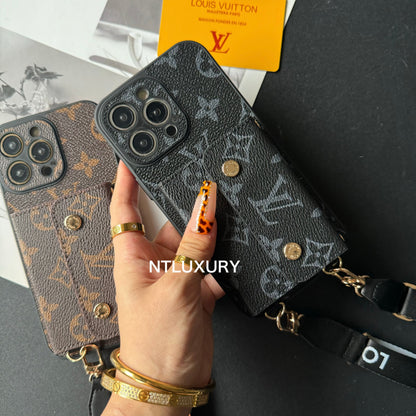 Coque iPhone Found Love avec porte-monnaie et rayures (Lot de 3)