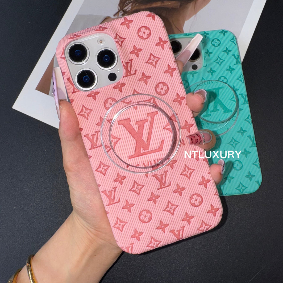 Coque iPhone Bonbons Colorés Amour avec Support Magsafe