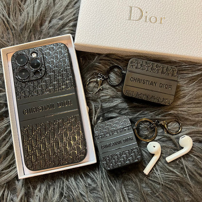 Coque de téléphone noire tendance (petit D pour Noir & Blanc)