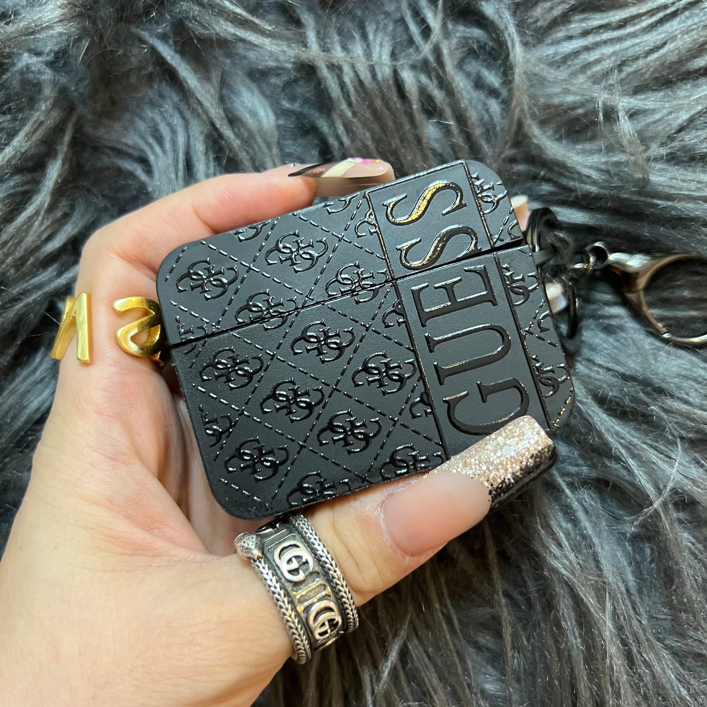 Black Trendy Airpods Case (S GU)