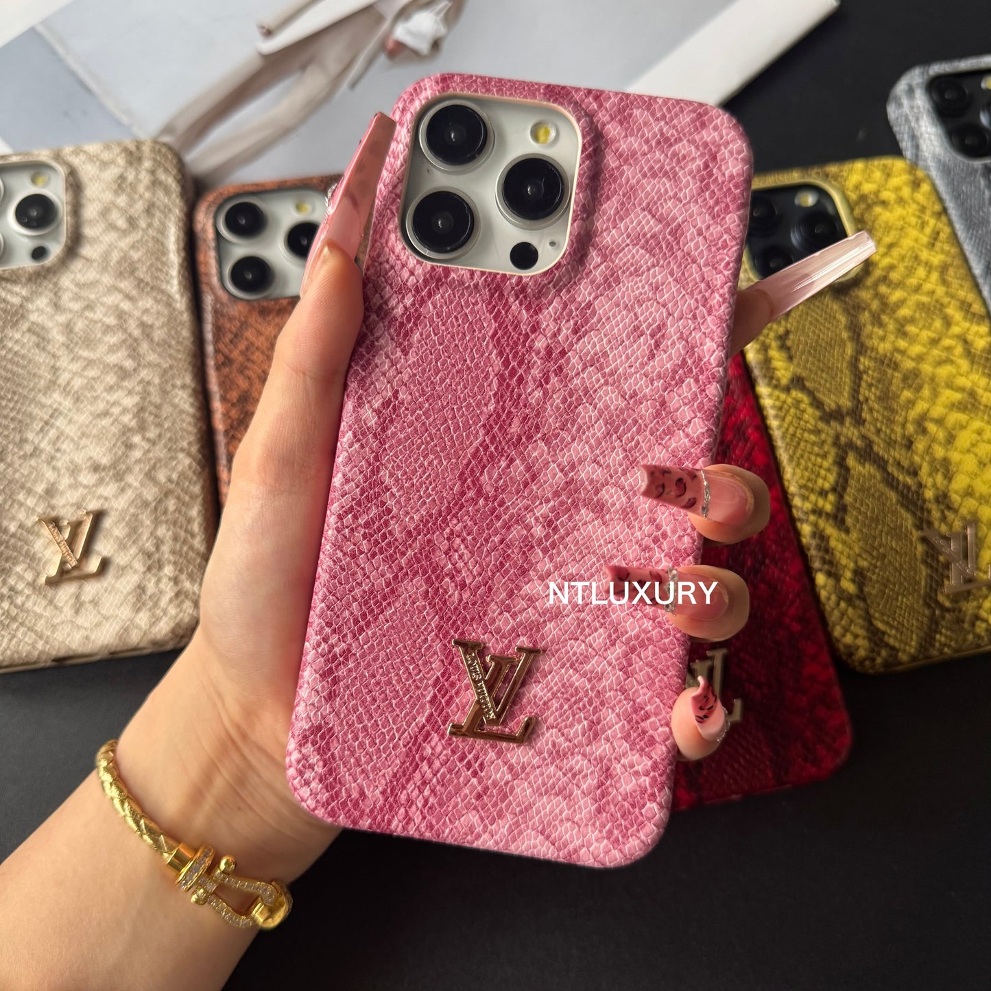 Snakeskin Pattern Love Phone Case For iPhone