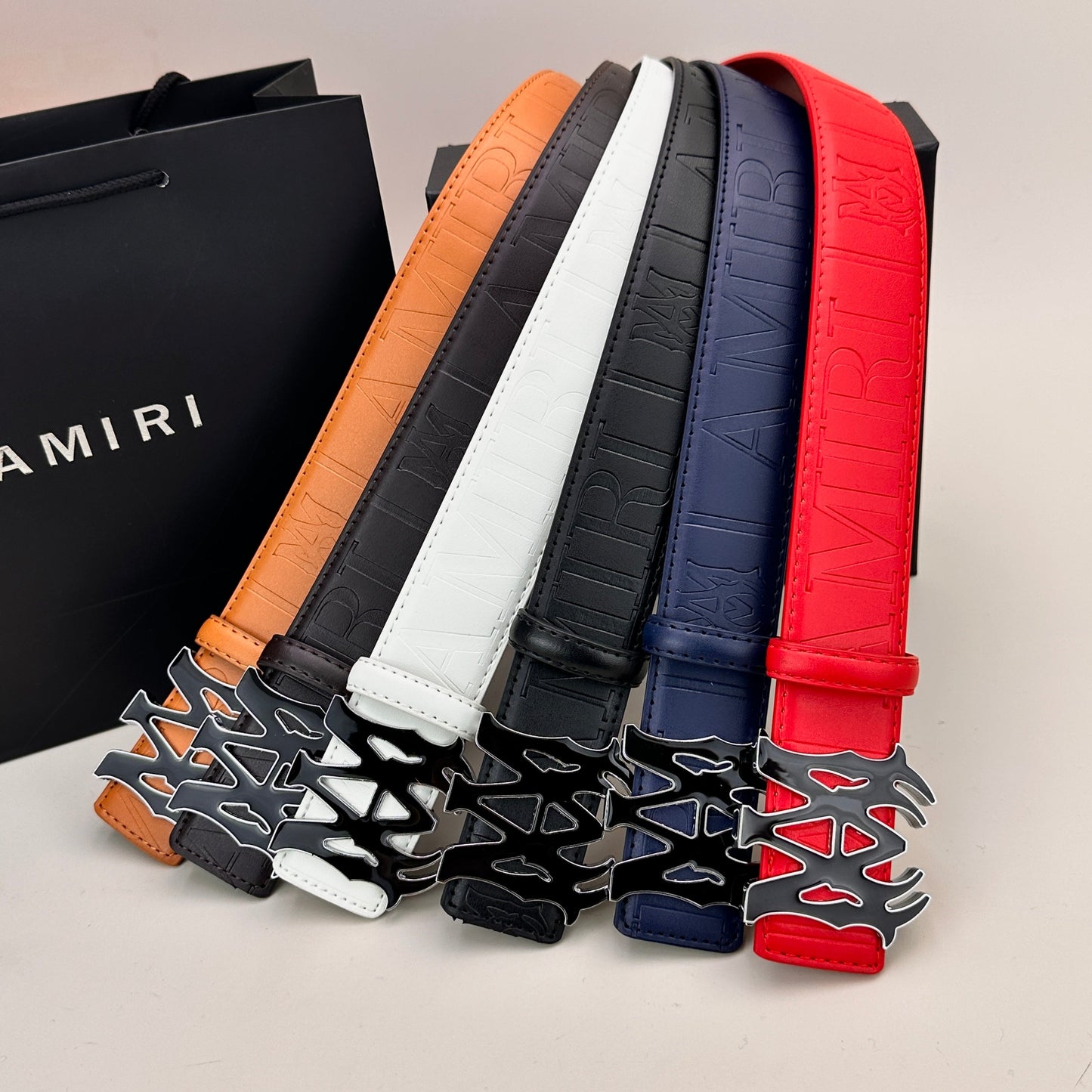 Classic AM Belt (Black & Silver Buckle)