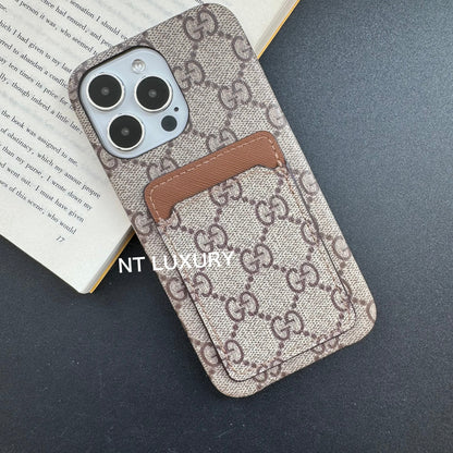 Étui de téléphone vintage motif floral avec portefeuille