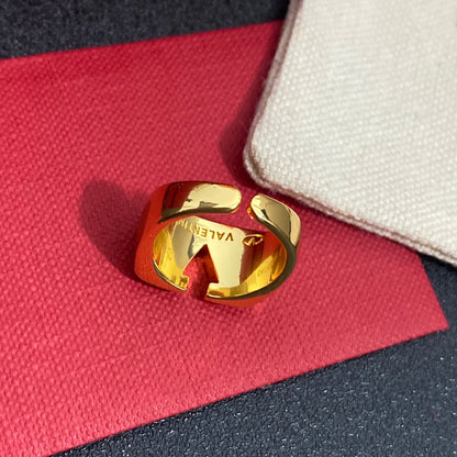 Bague ouverte ajustable en or et diamants pour femme