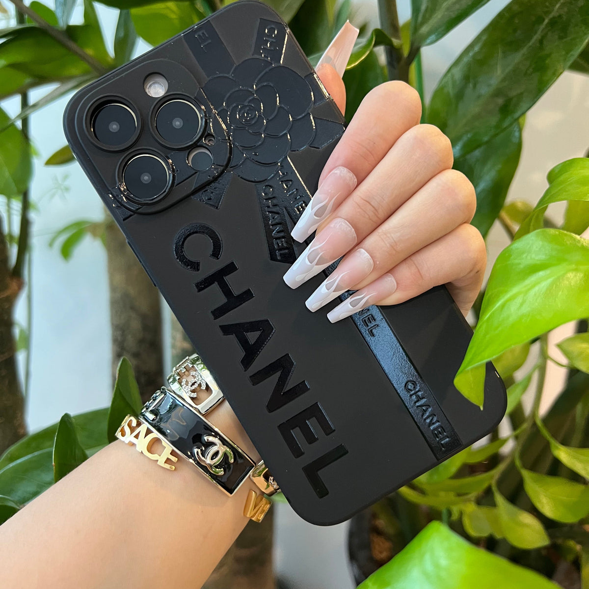 Coque de téléphone noire tendance ( Cadeau C )